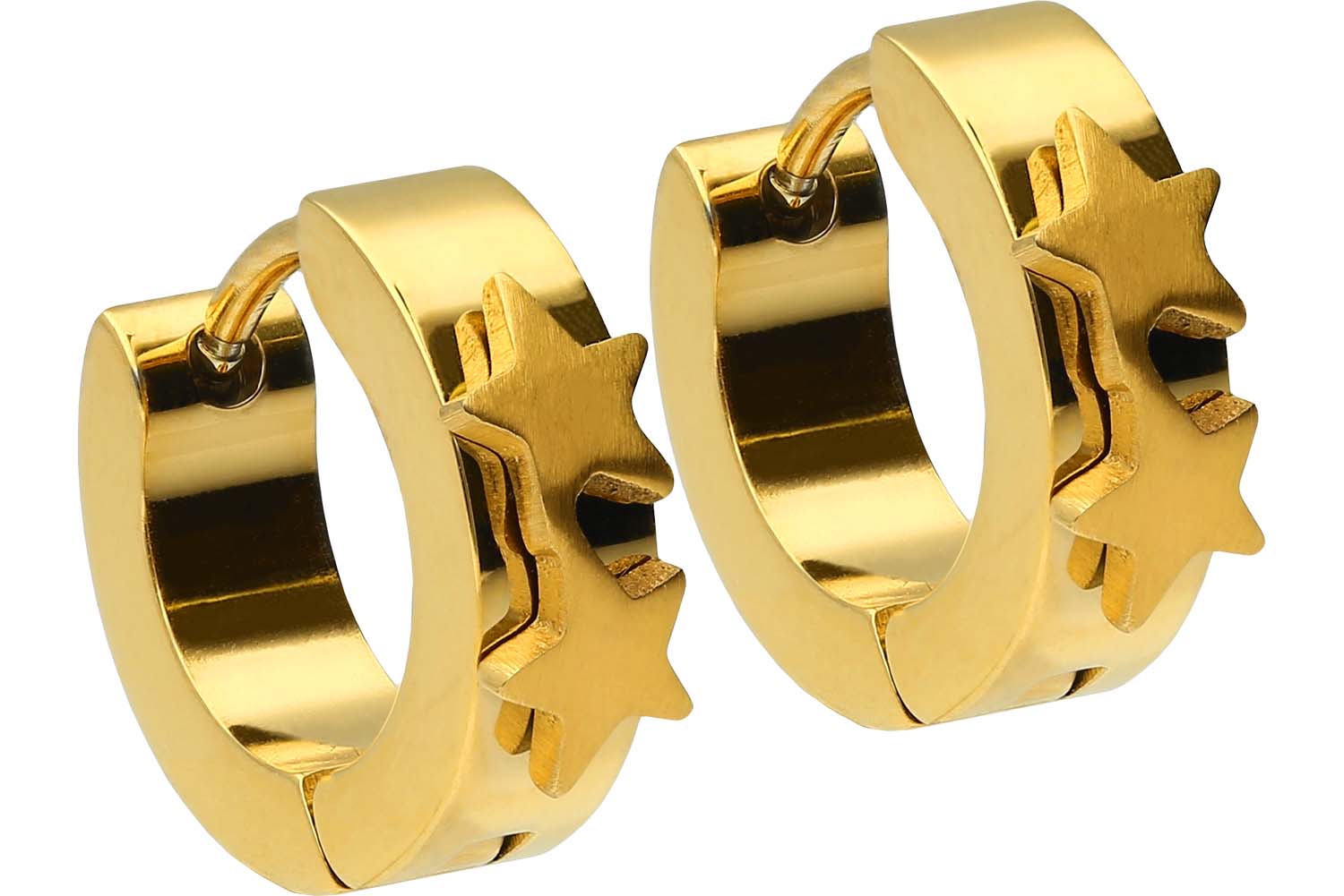 Surgical steel creoles TWO STARS