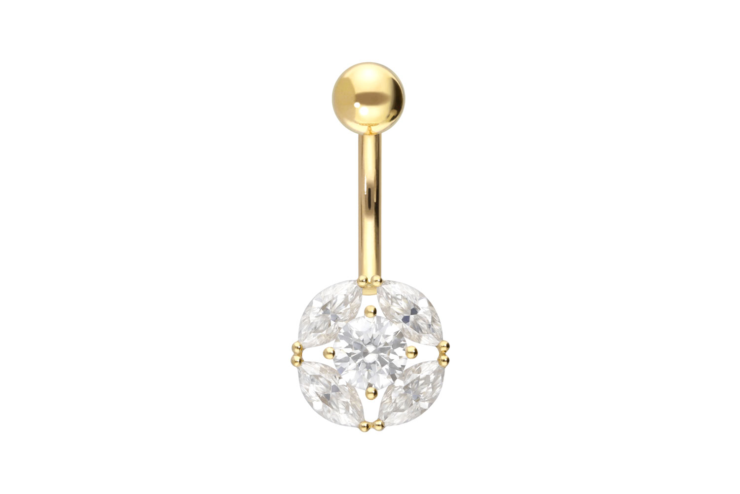 18 carat gold bananabell MOISSANITES