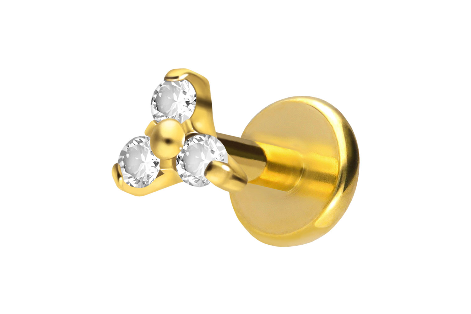 Titan Labret mit Push Fit KRISTALLBLUME