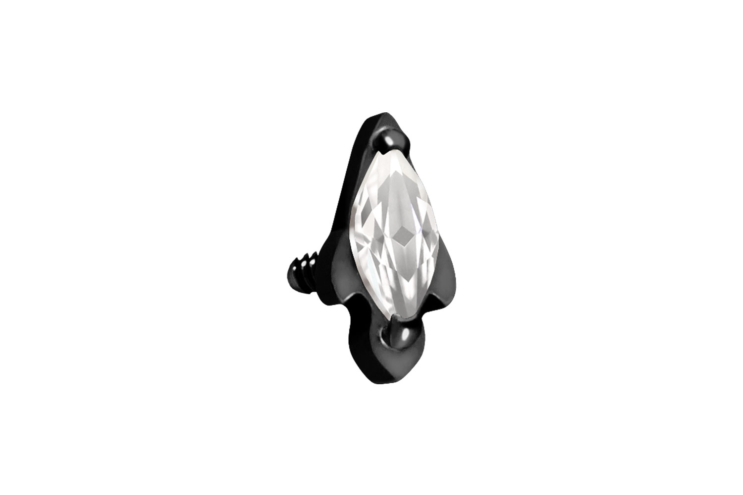 Titanium screw-in attachment with external thread CRYSTAL ROCKET