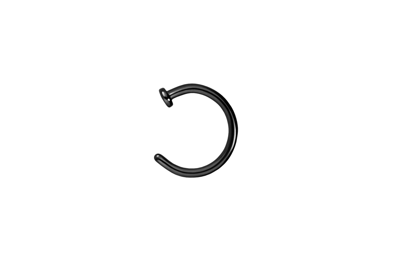 Surgical steel nose ring open PLATE