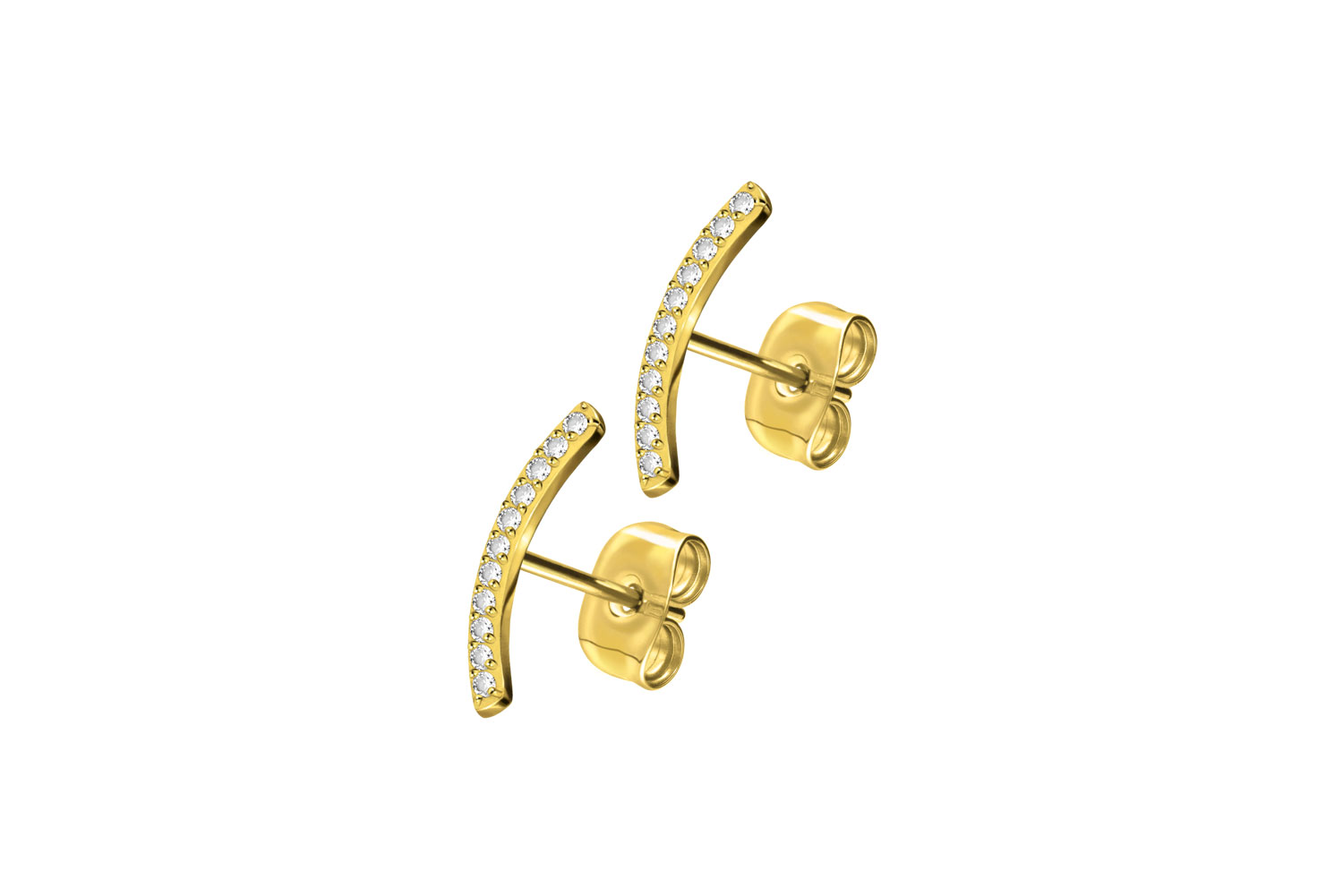 Titanium ear studs CRYSTAL ARCH Titanium ear studs CRYSTAL ARCH