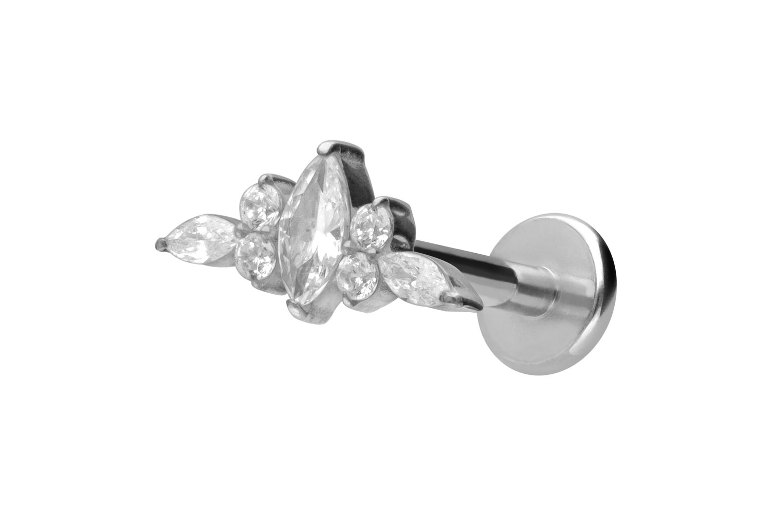 Titanium labret with internal thread DESIGN Titanium labret with internal thread DESIGN