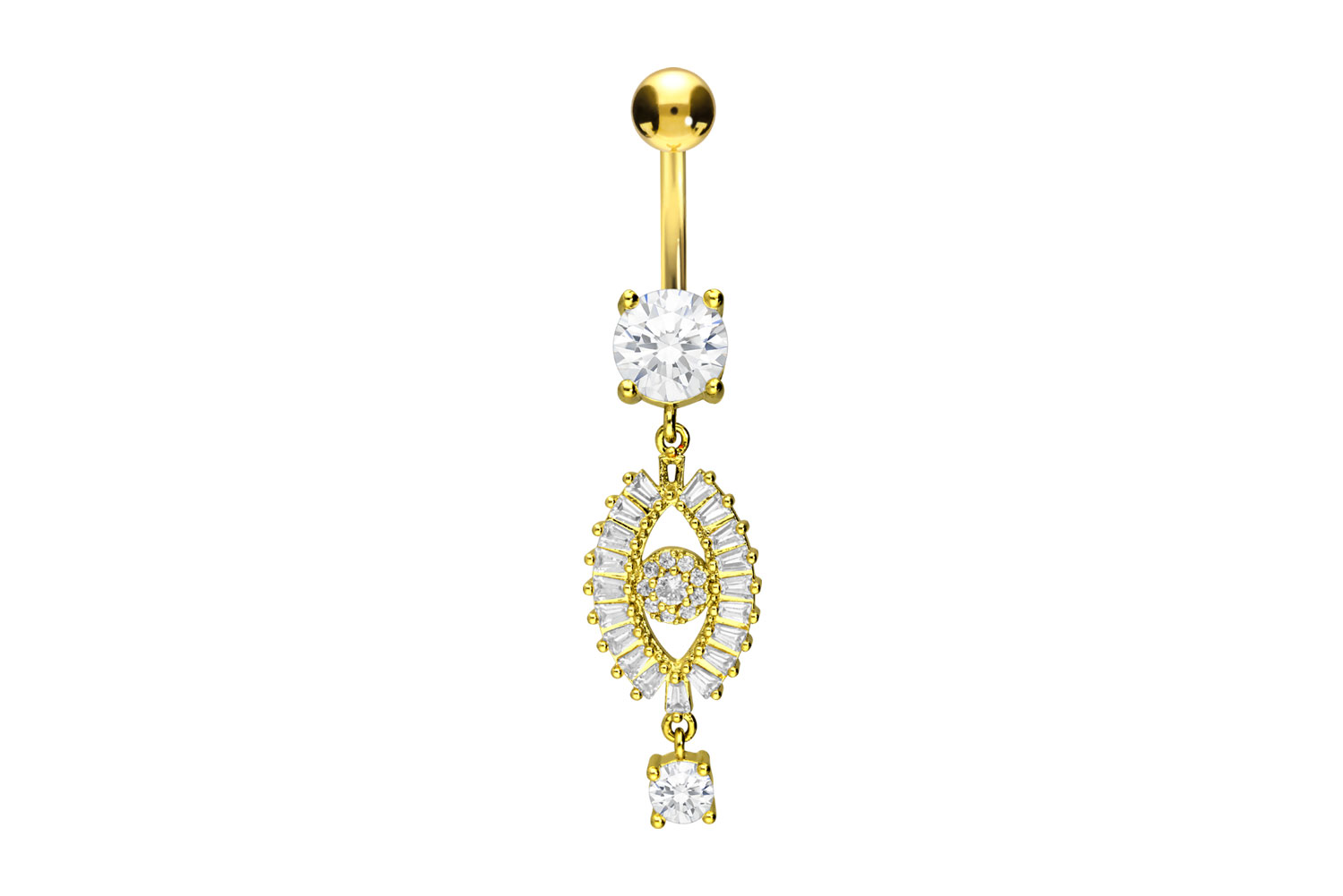Surgical steel bananabell CRYSTAL EYE