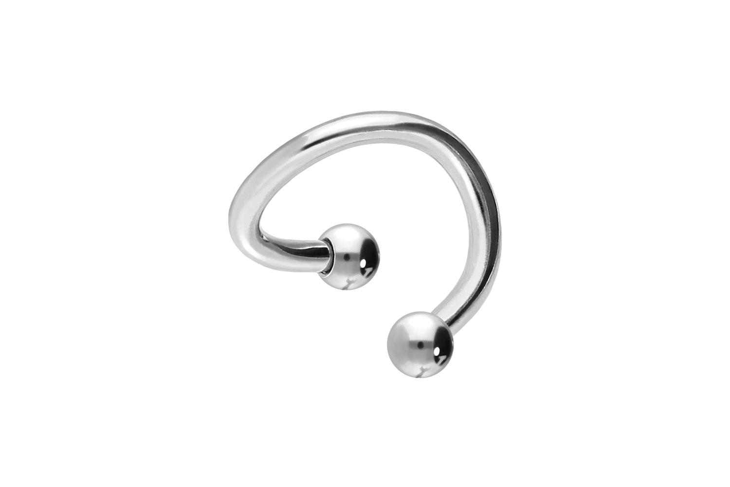 Chirurgenstahl spiralförmiger Hufeisenring