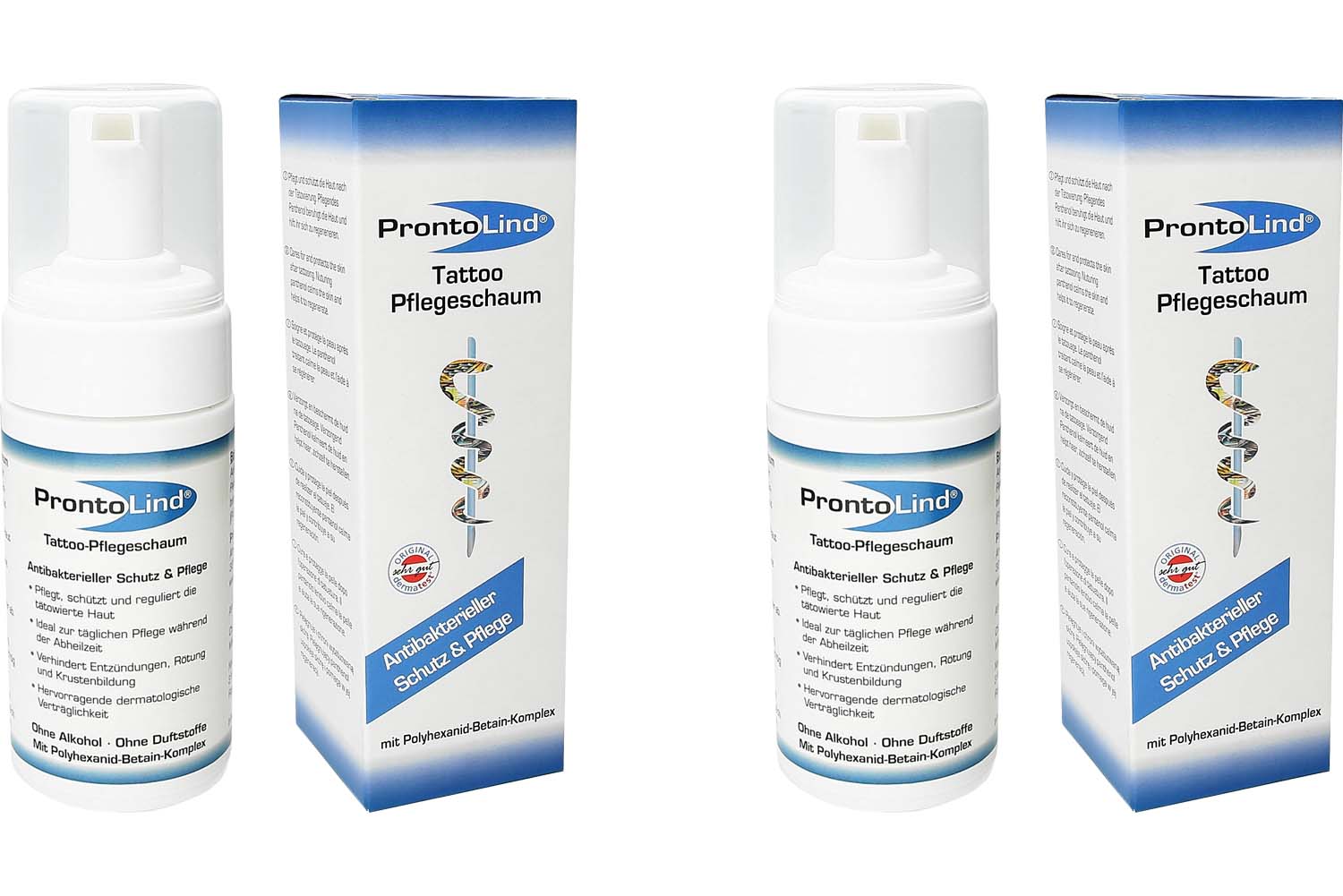 Set of 2 ProntoLind tattoo care foam 100 ml