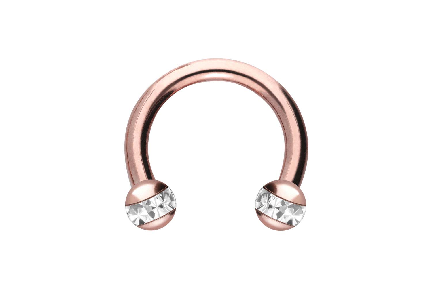 Surgical steel circular barbell EPOXY RING BALLS