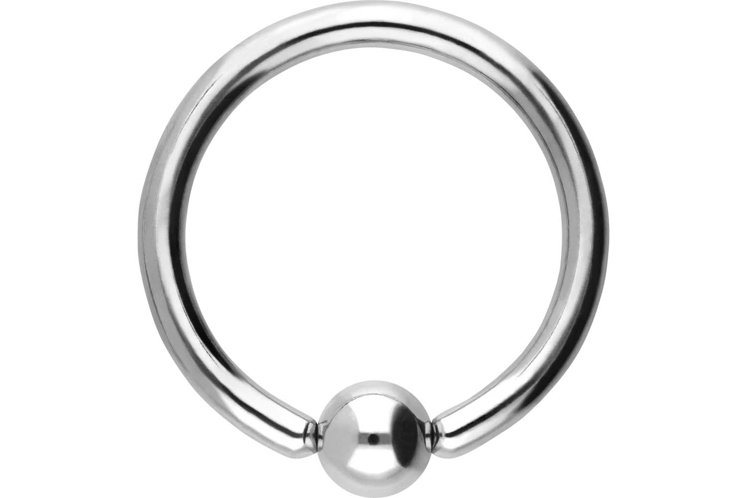 Titanium ball closure ring