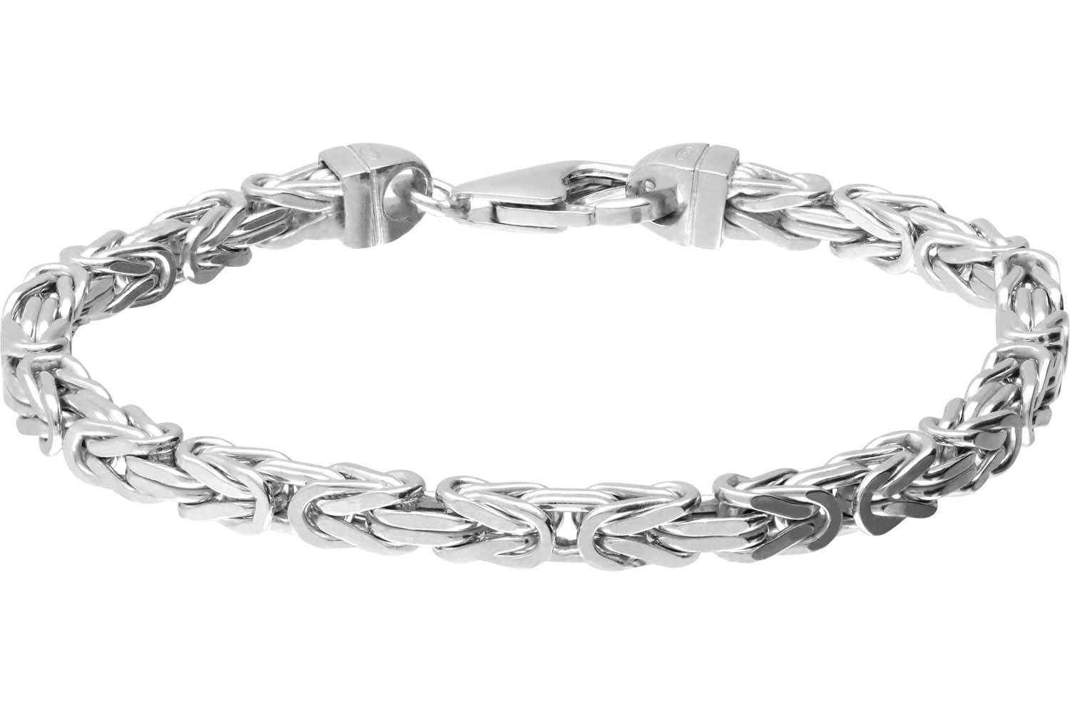 925 silver king bracelet rhodium-plated / gold-plated