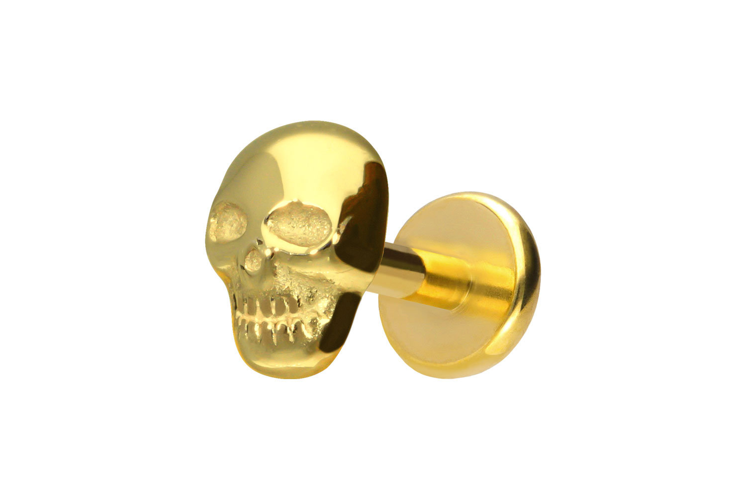 Titanium labret with push fit SKULL