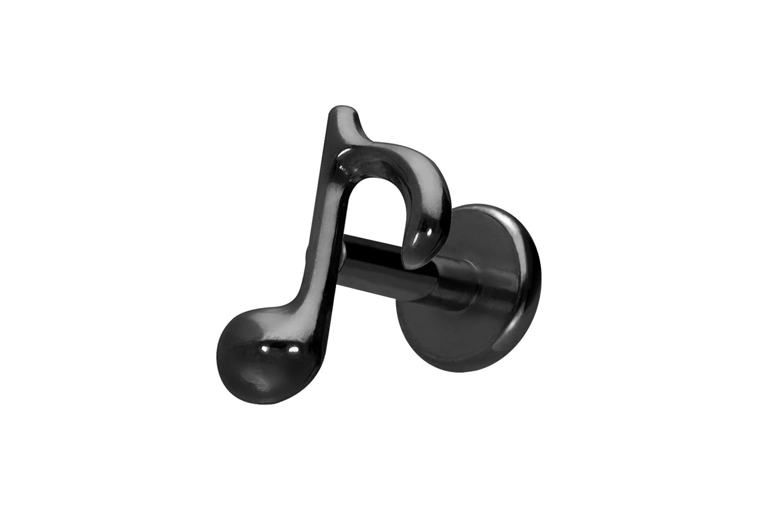 Titanium labret with internal thread EIGHTH NOTE