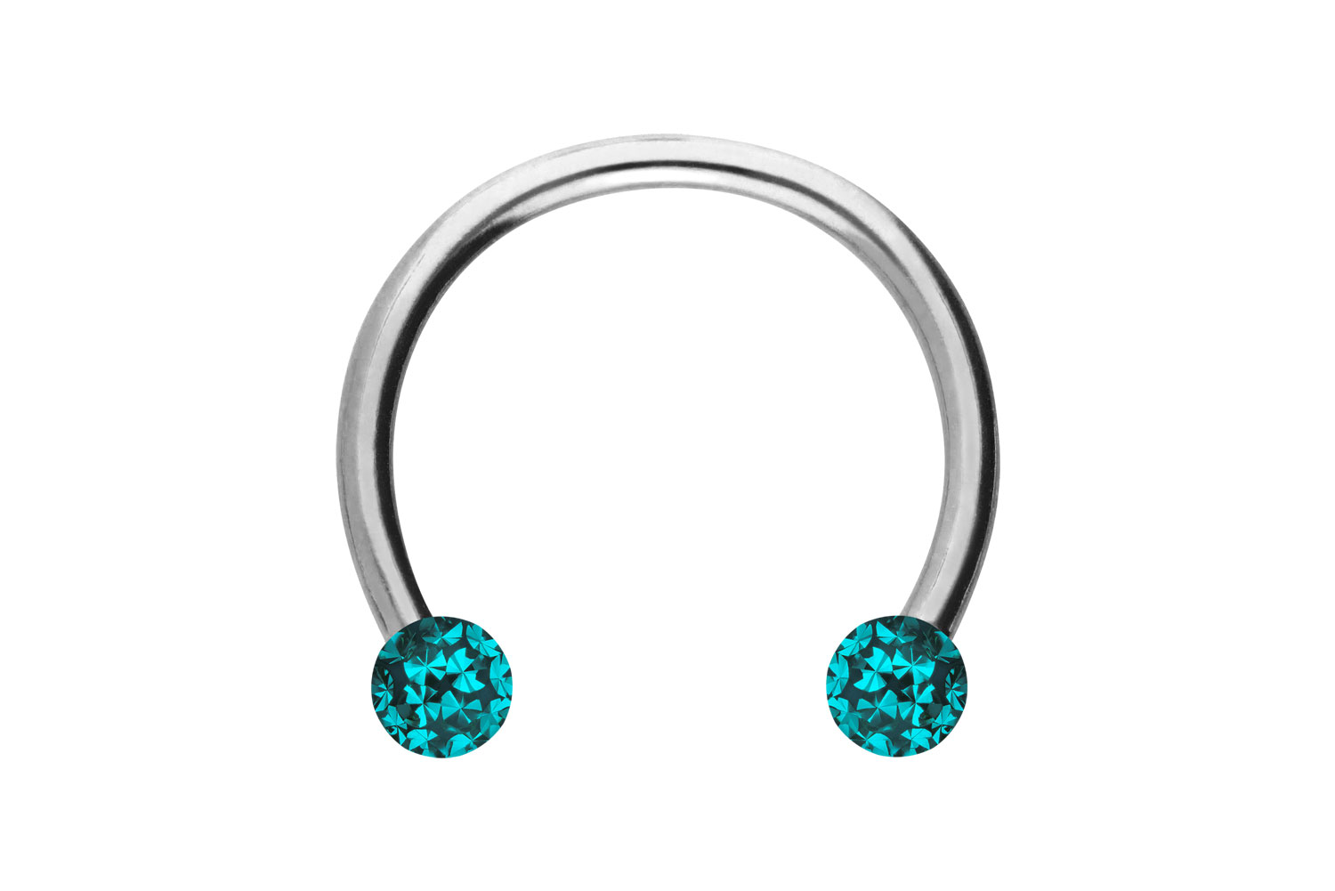 Surgical steel circular barbell EPOXY BALLS