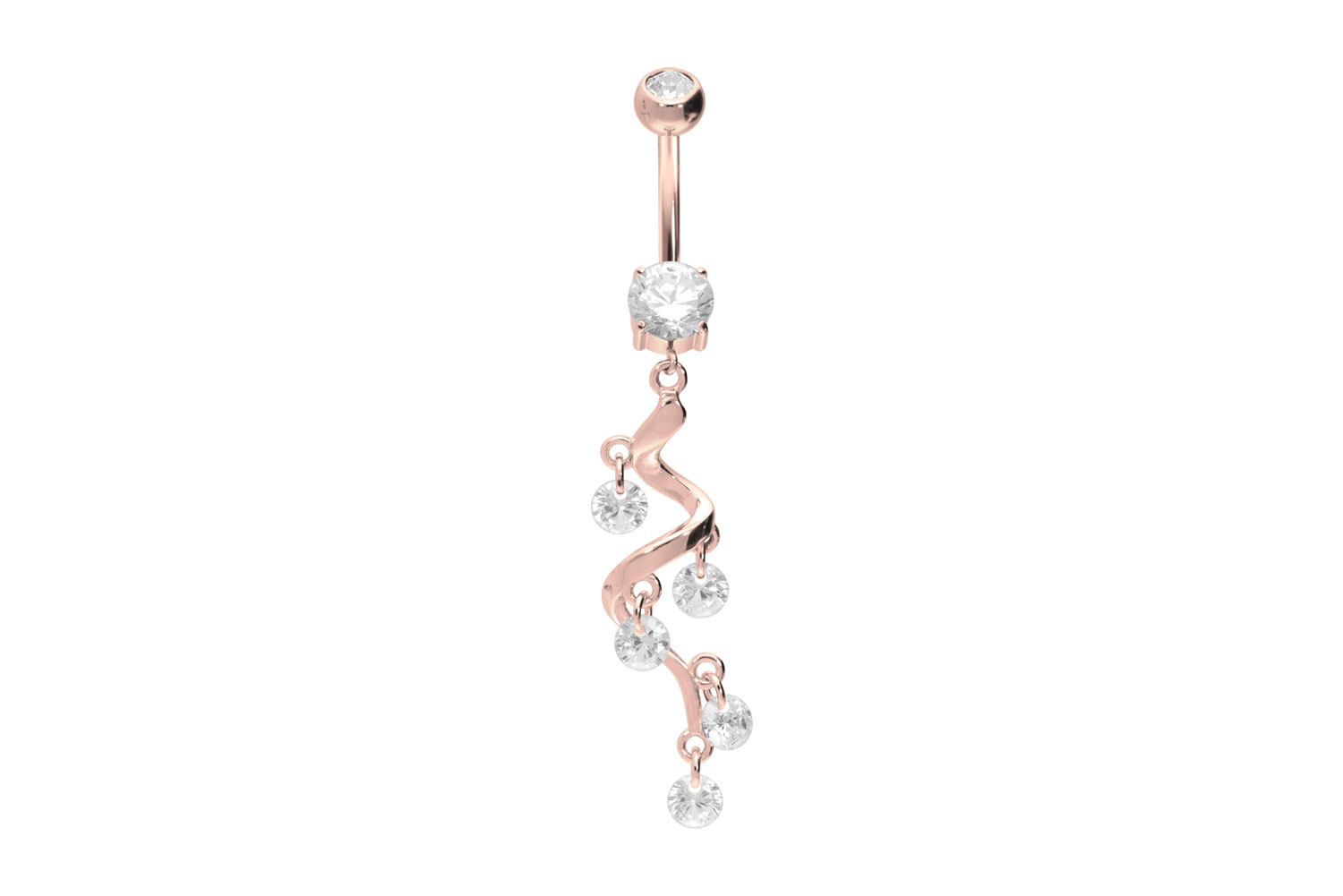 Surgical steel bananabell CRYSTAL TENDRIL