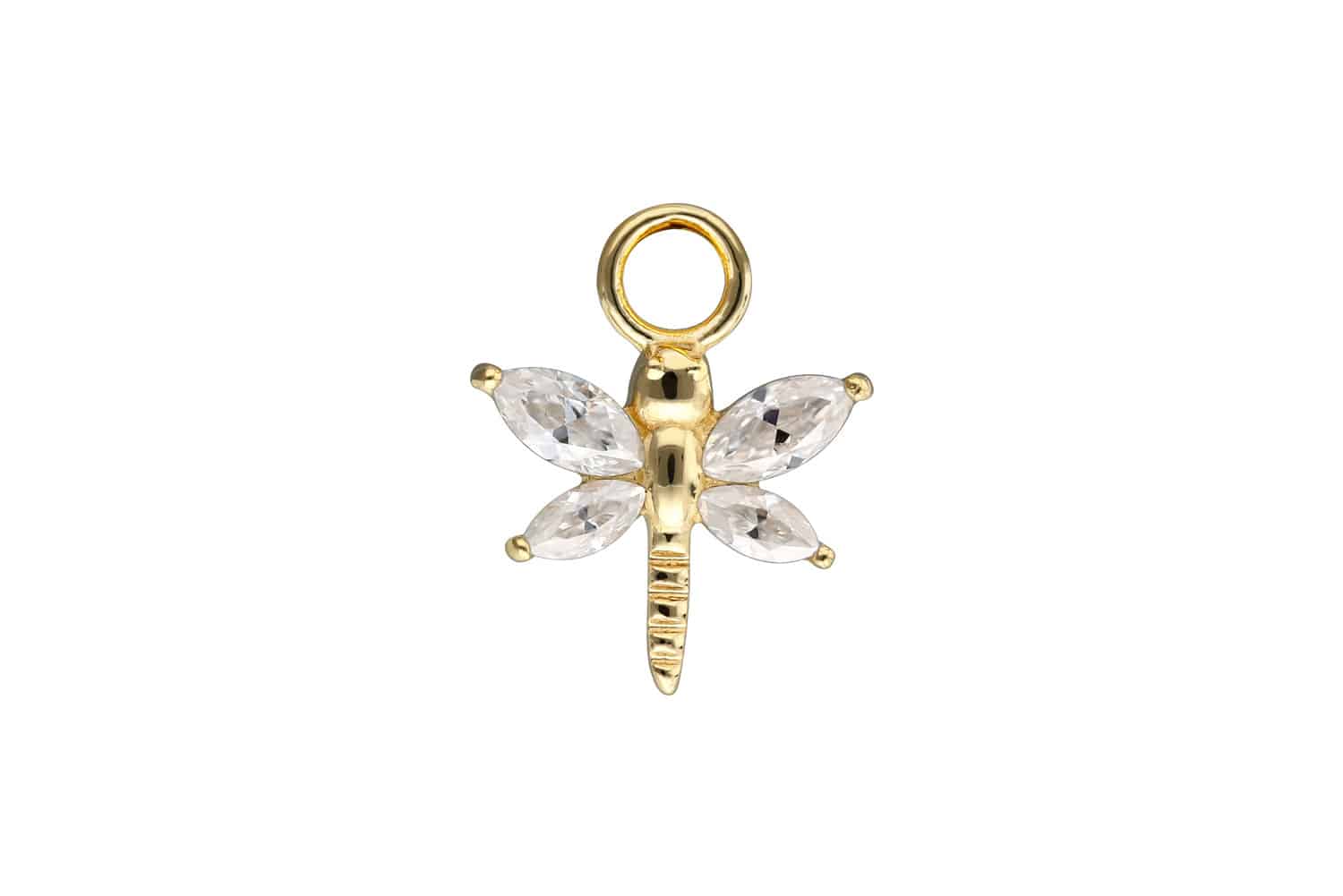 14 Karat Gold Anhänger für Clicker MOISSANIT-LIBELLE
