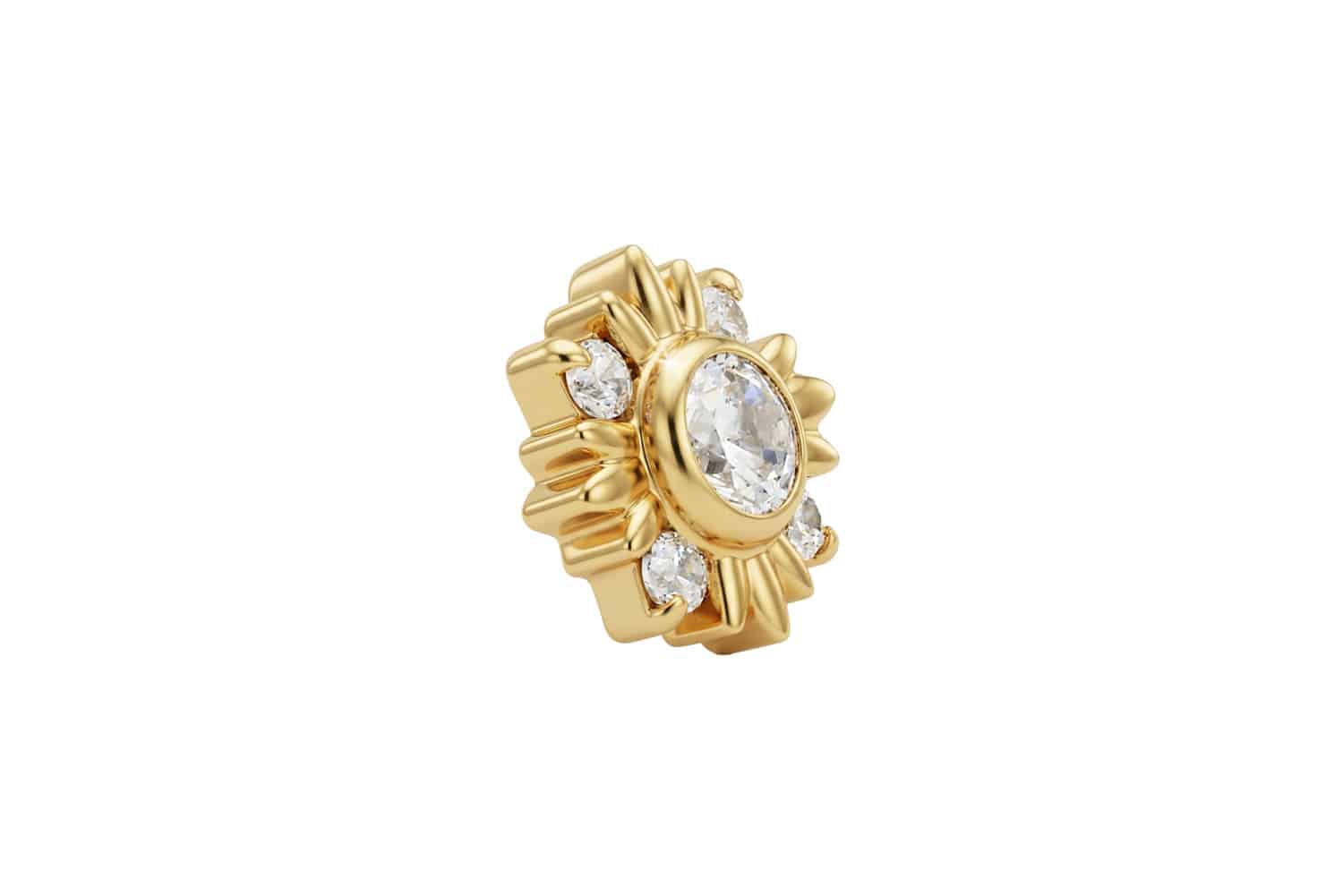 Titanium screw-in attachment with external thread CRYSTAL SUN
