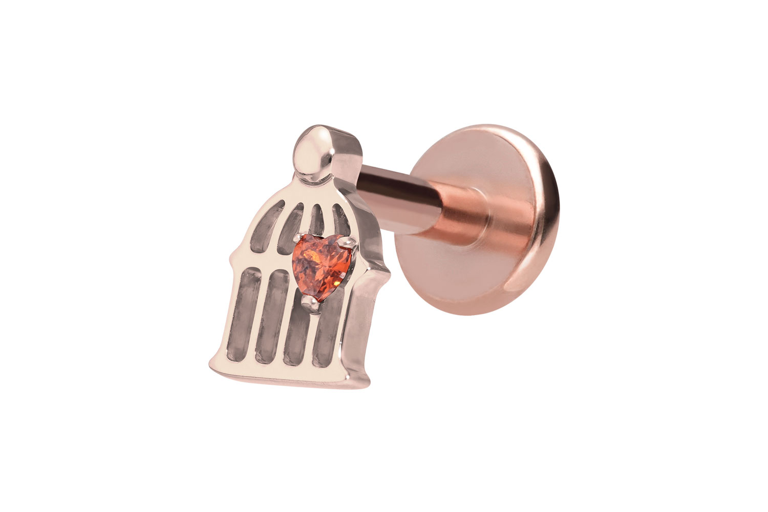 Titanium labret with internal thread CAGE