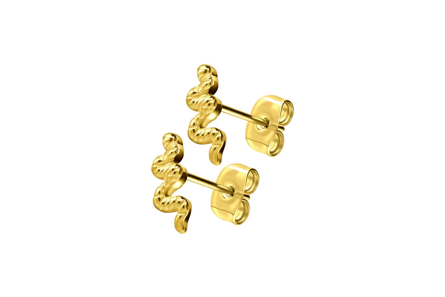 Titanium ear studs SNAKE