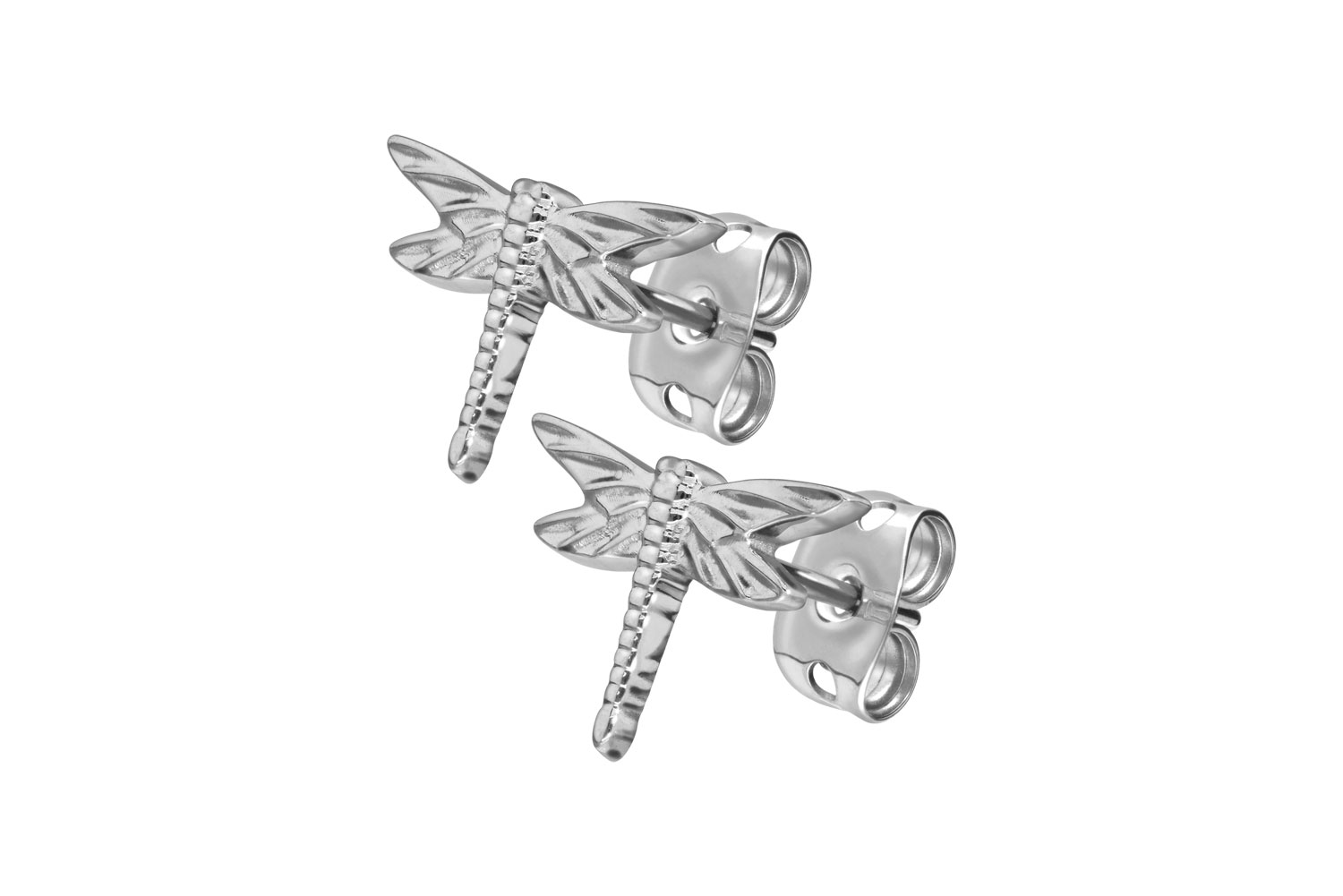 Titanium ear studs DRAGONFLY