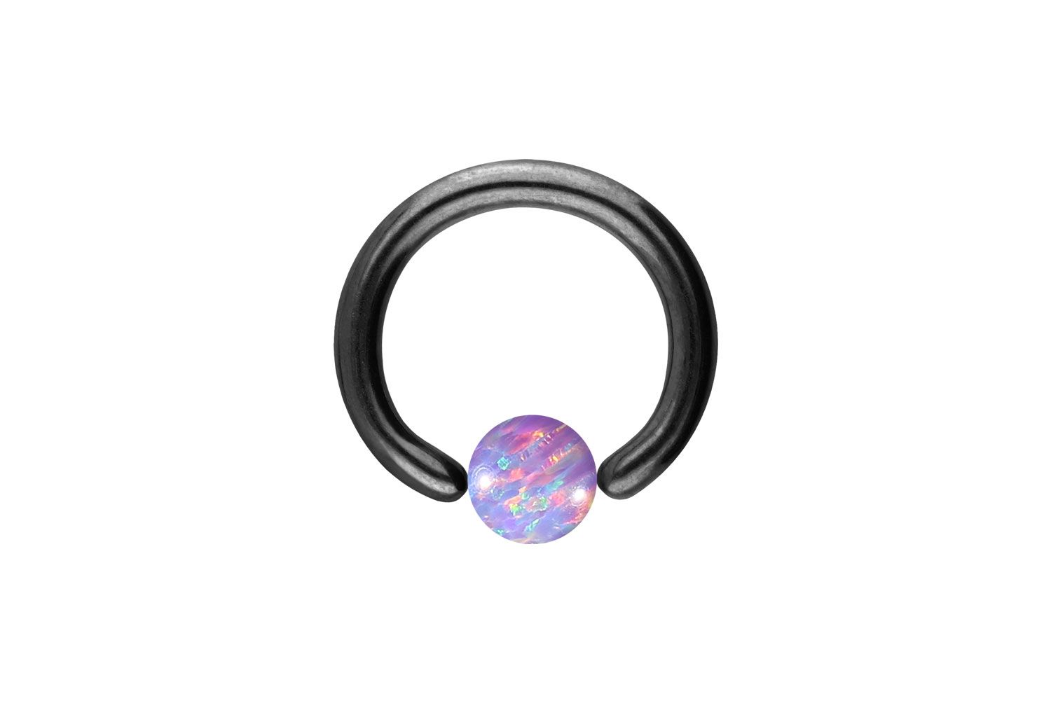 Surgical steel ball closure ring SYNTHETIC OPAL