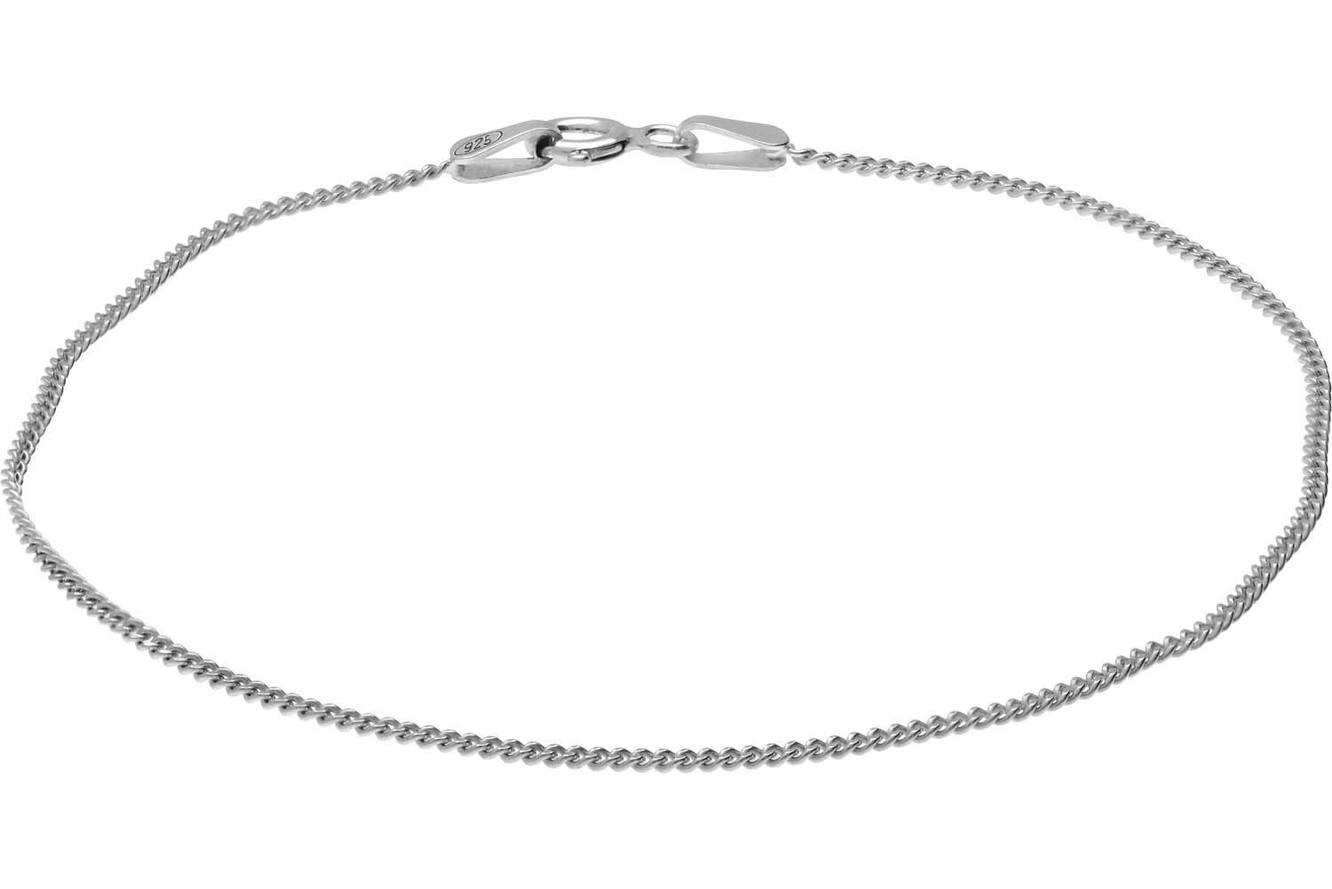 925er Silber Panzerarmband rhodiniert