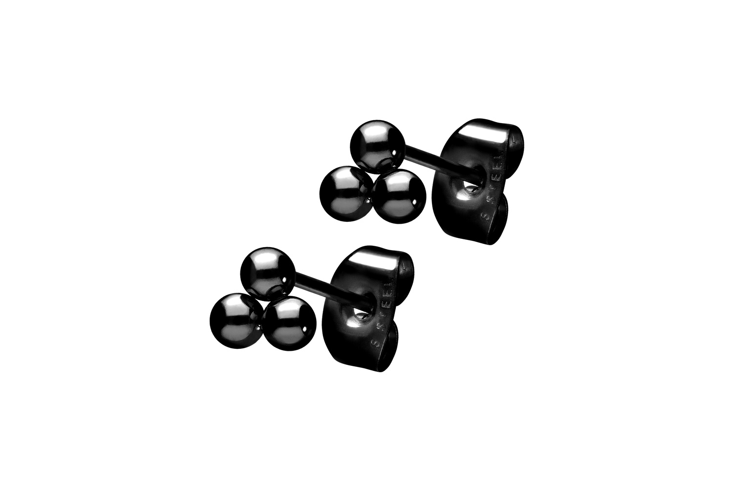 Chirurgenstahl Ohrstecker 3 KUGELN