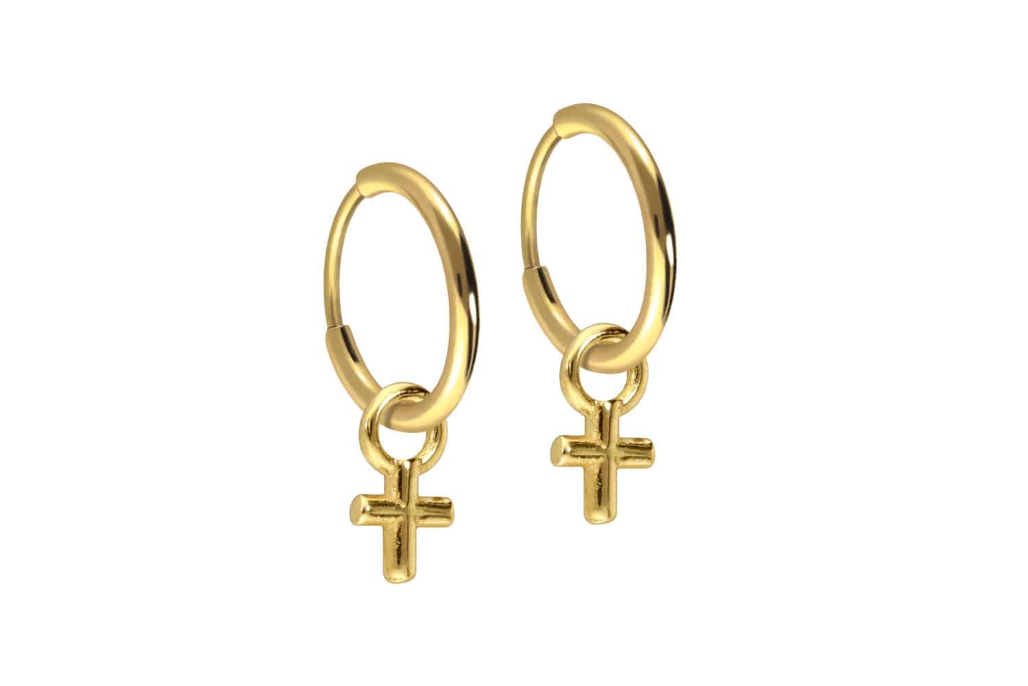 Titanium ear clicker creoles CROSS