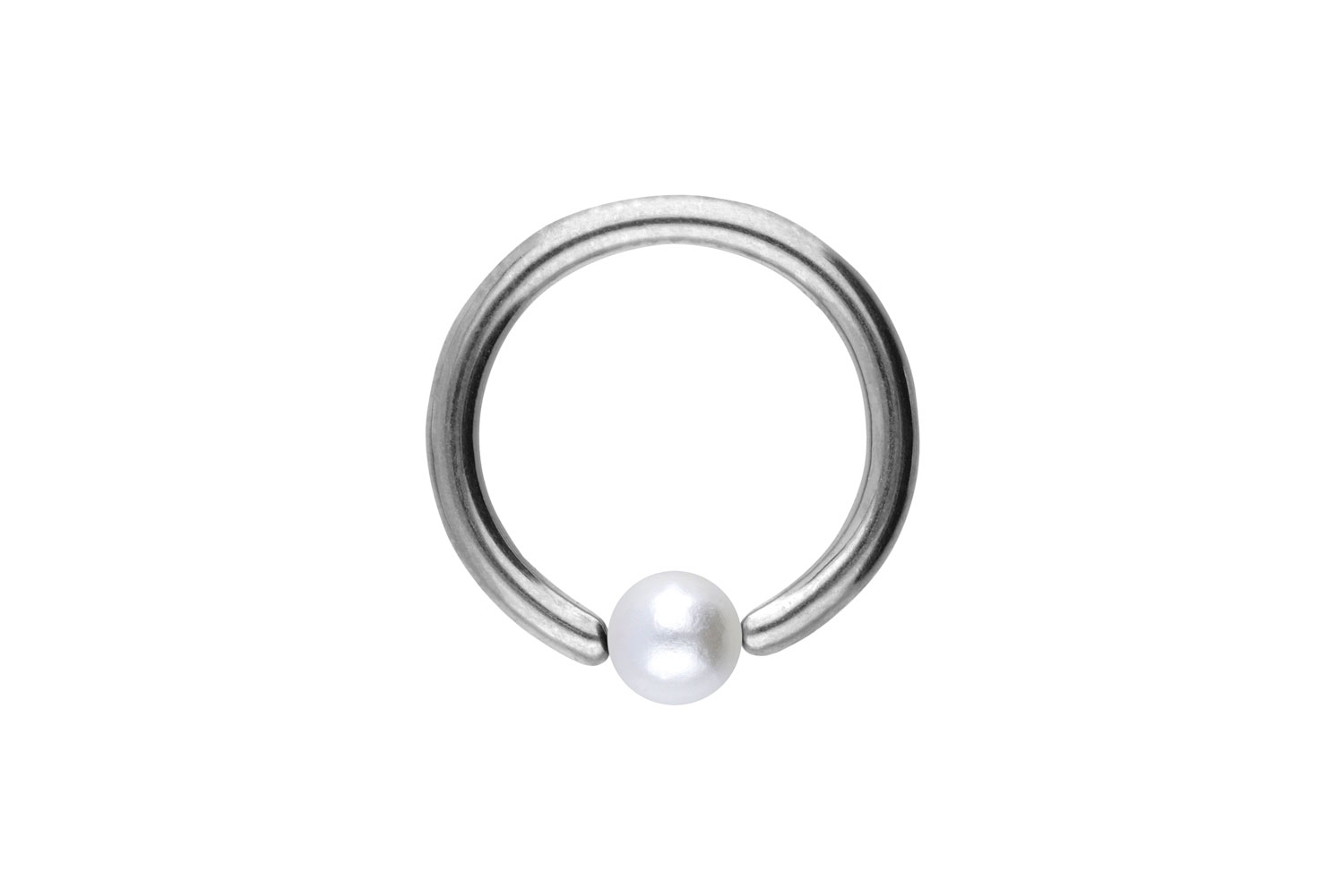 Surgical steel ball closure ring SYNTHETIC PEARL