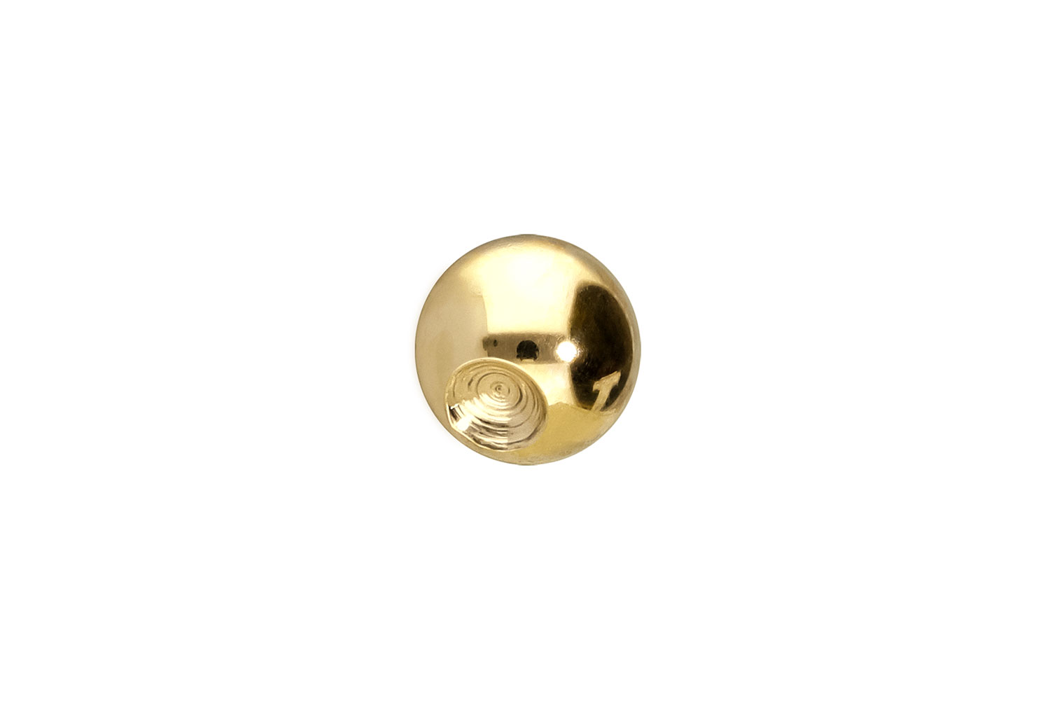 14/18 carat gold clip-in ball