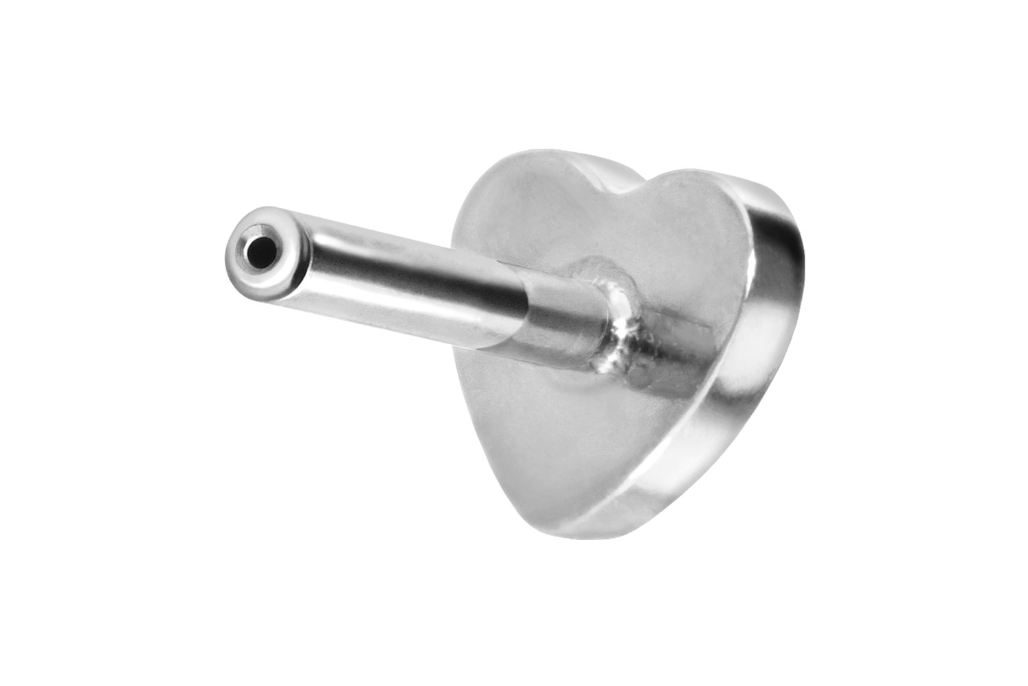 PIERCINGLINE Piercing Stecker Titan Labret mit Push Fit ohne Kugel HERZ - Bild 6 von 51