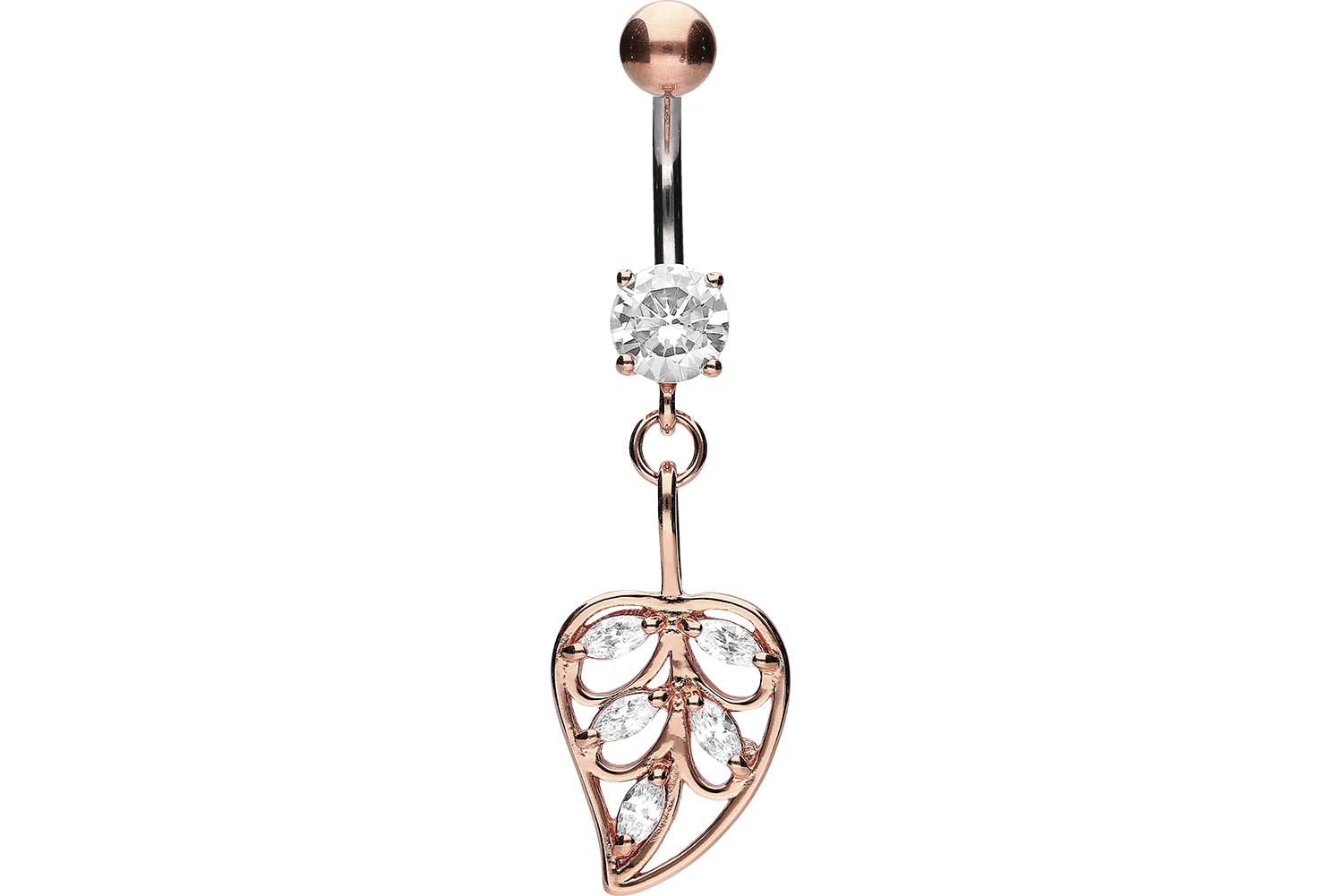 Titanium bananabell with 925 silver design CRYSTAL LEAF ++SALE++