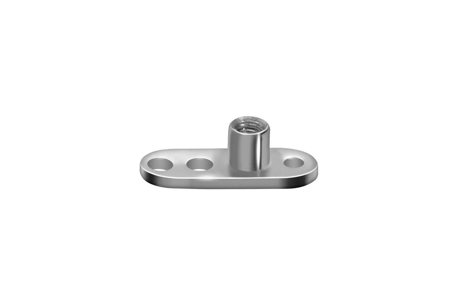 Titanium dermal anchor with 3 holes