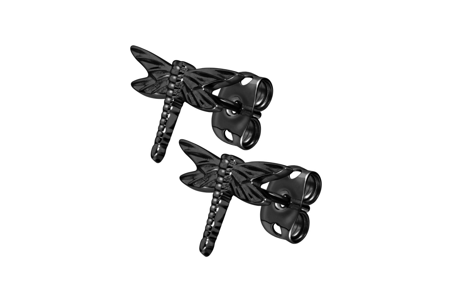 Titanium ear studs DRAGONFLY