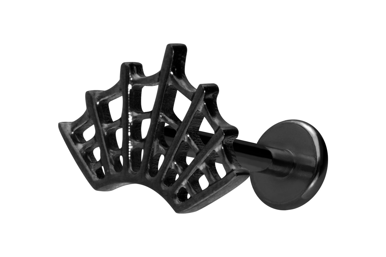 Titanium labret with internal thread SPIDERWEB