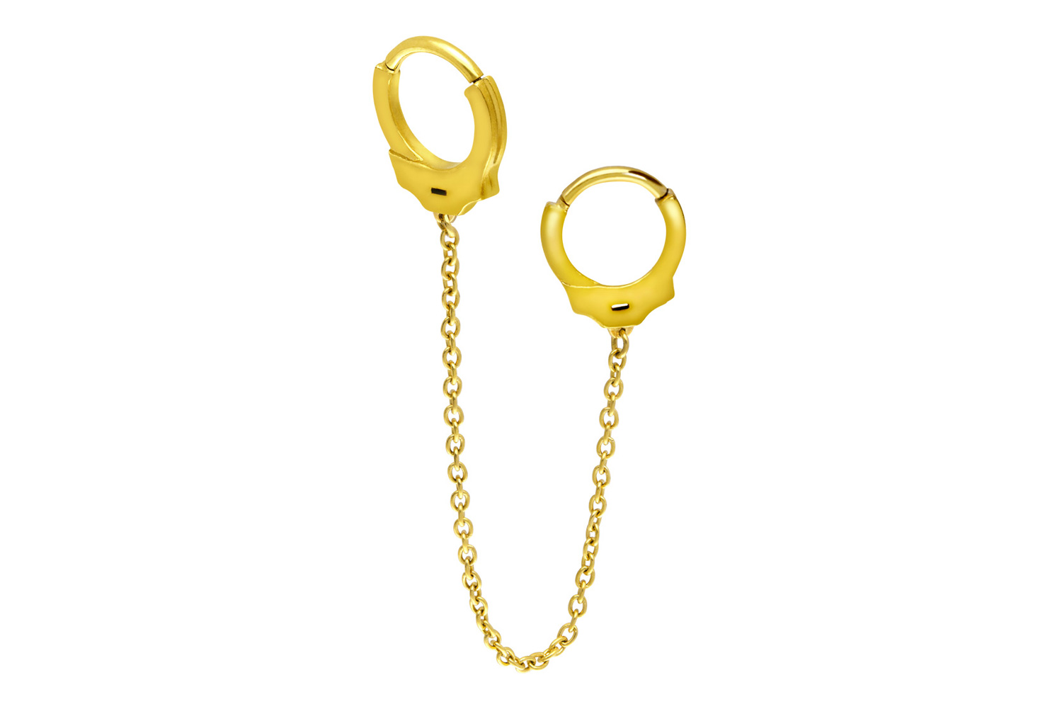 Surgical steel segment ring clicker HANDCUFFS