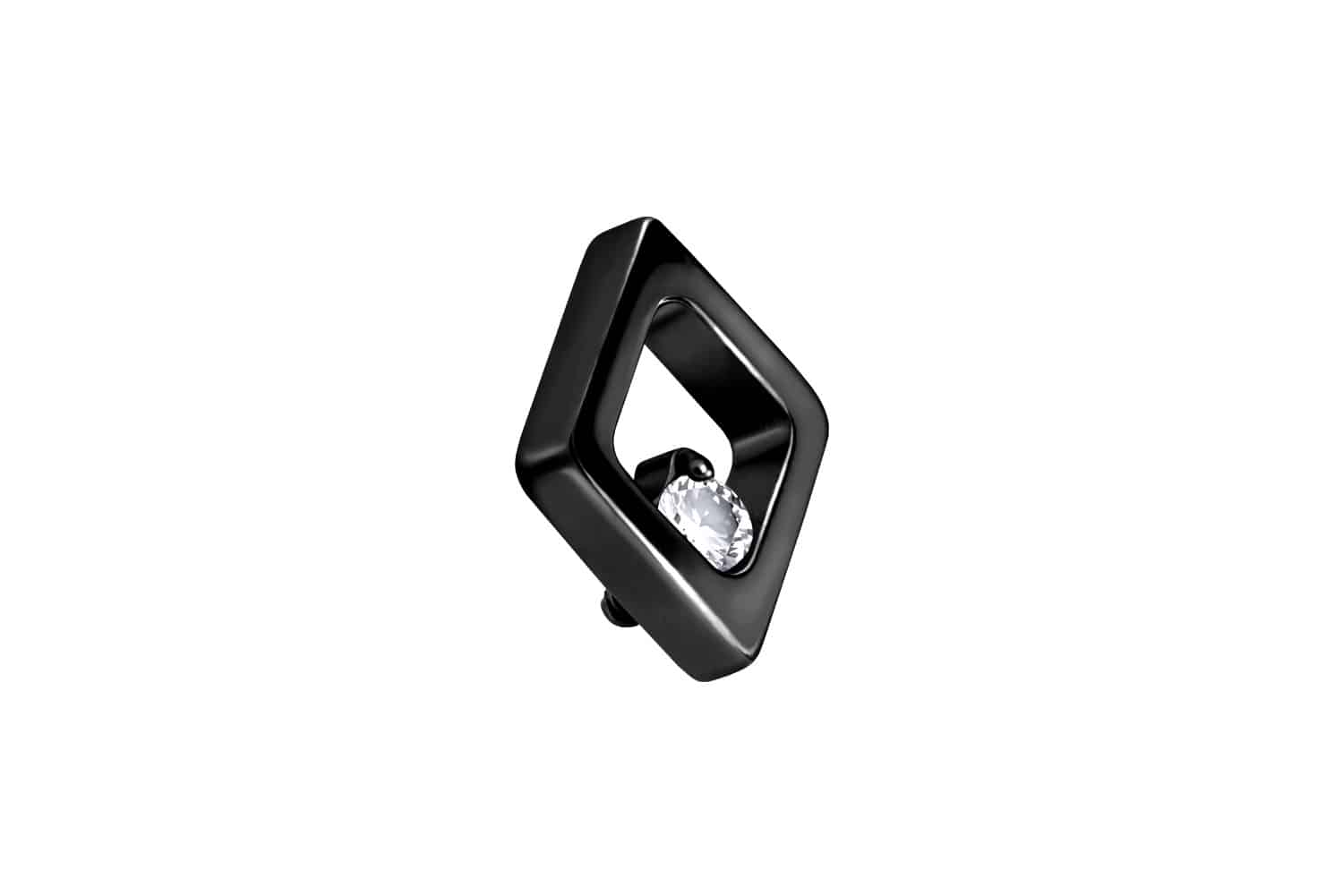 Titanium screw-in attachment with external thread RHOMBUS + CRYSTAL ++SALE++