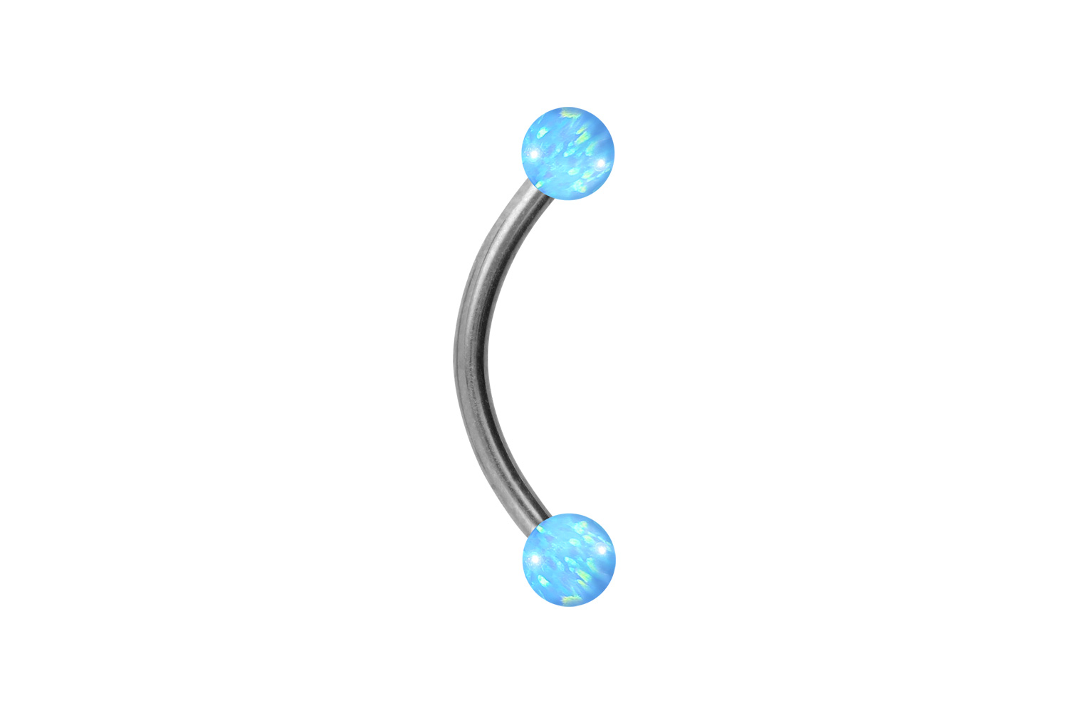 Surgical steel banana SYNTHETIC OPAL