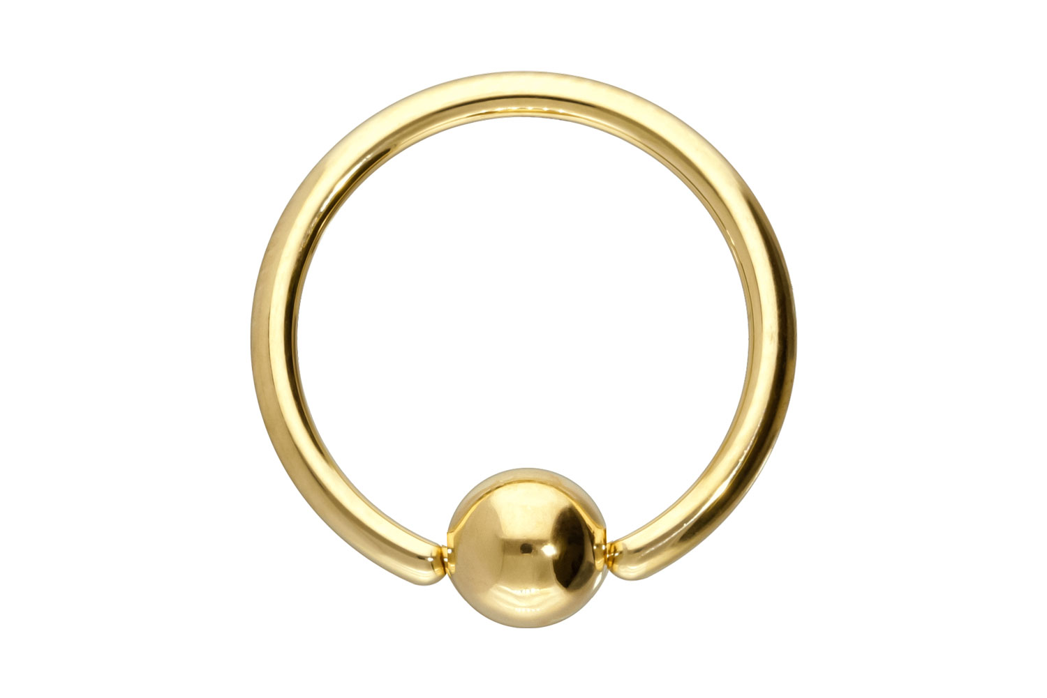 14/18 Karat Gold Klemmkugelring