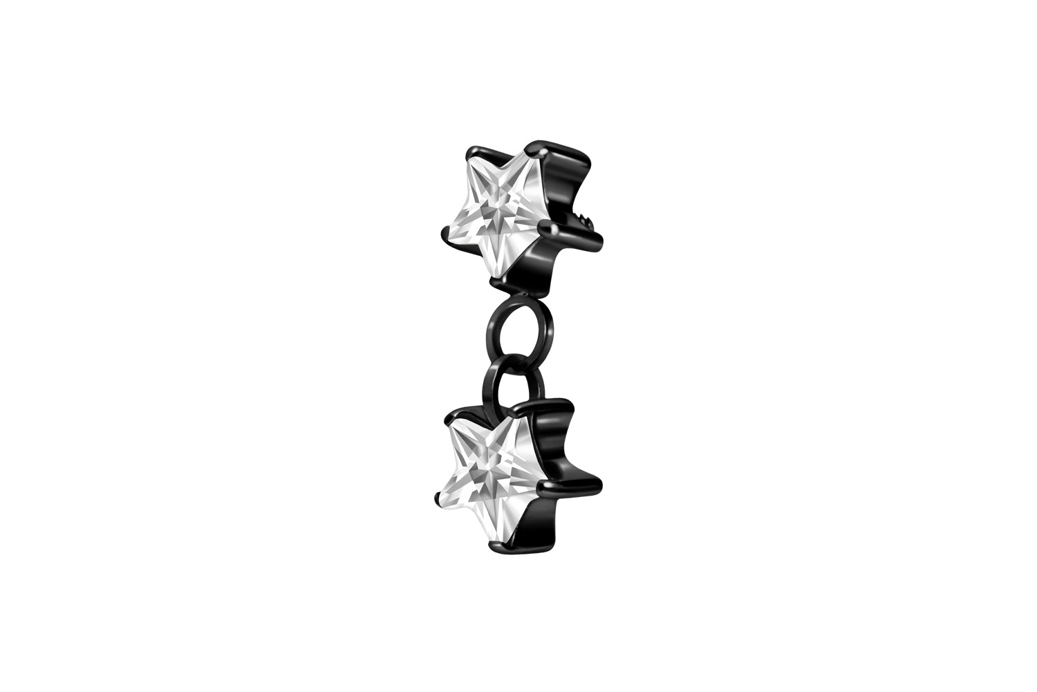Titanium screw-in attachment with external thread 2 SETTED CRYSTAL STARS ++SALE++
