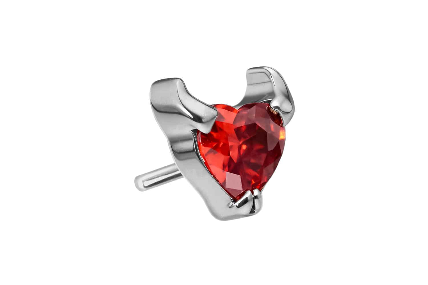 Titanium attachment with push pin DEVIL'S HEART