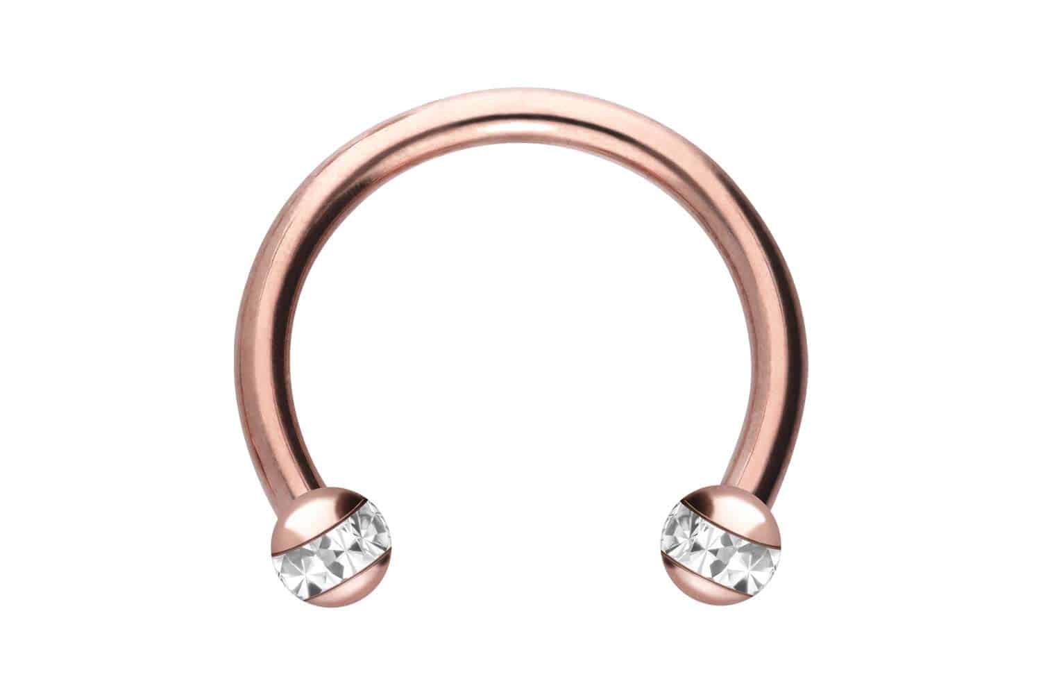Chirurgenstahl Hufeisenring EPOXY-RING-KUGELN