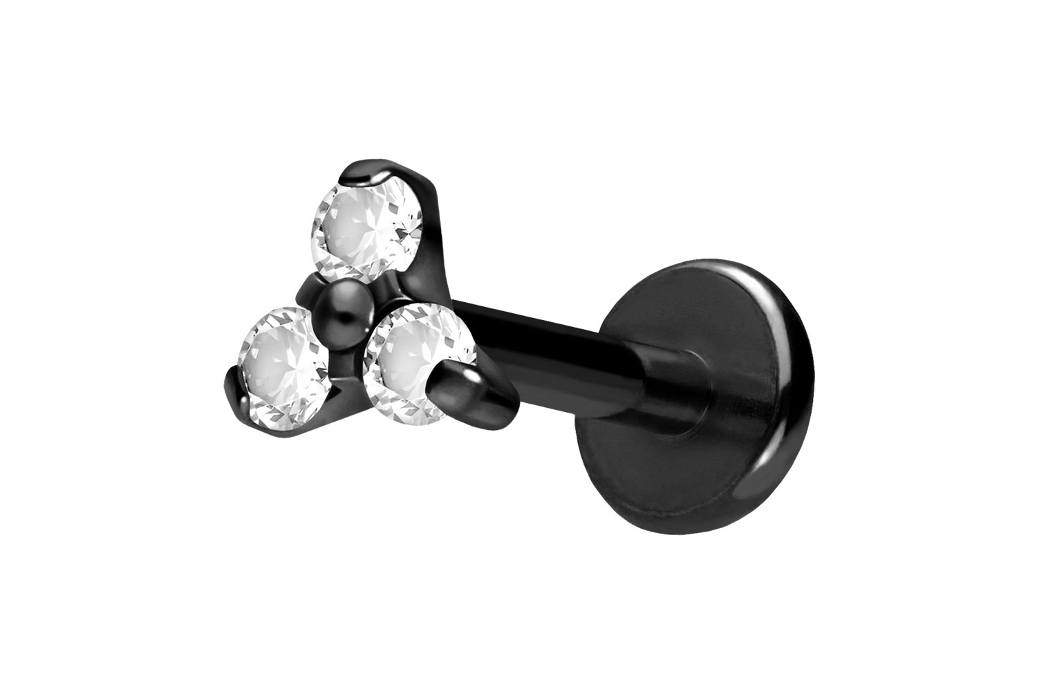 Titan Labret mit Push Fit KRISTALLBLUME
