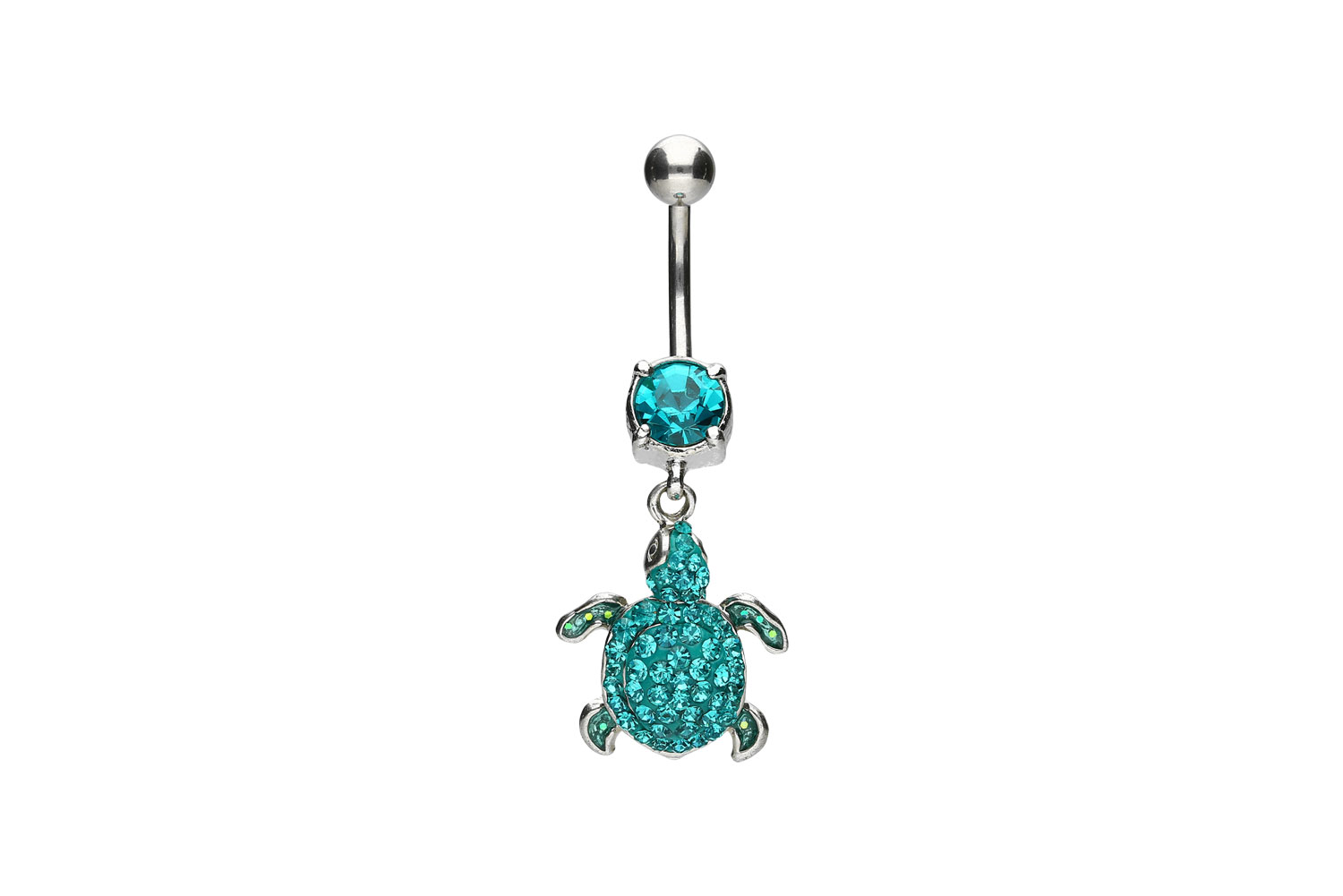 Surgical steel bananabell with brass design TURTLE ++SALE++