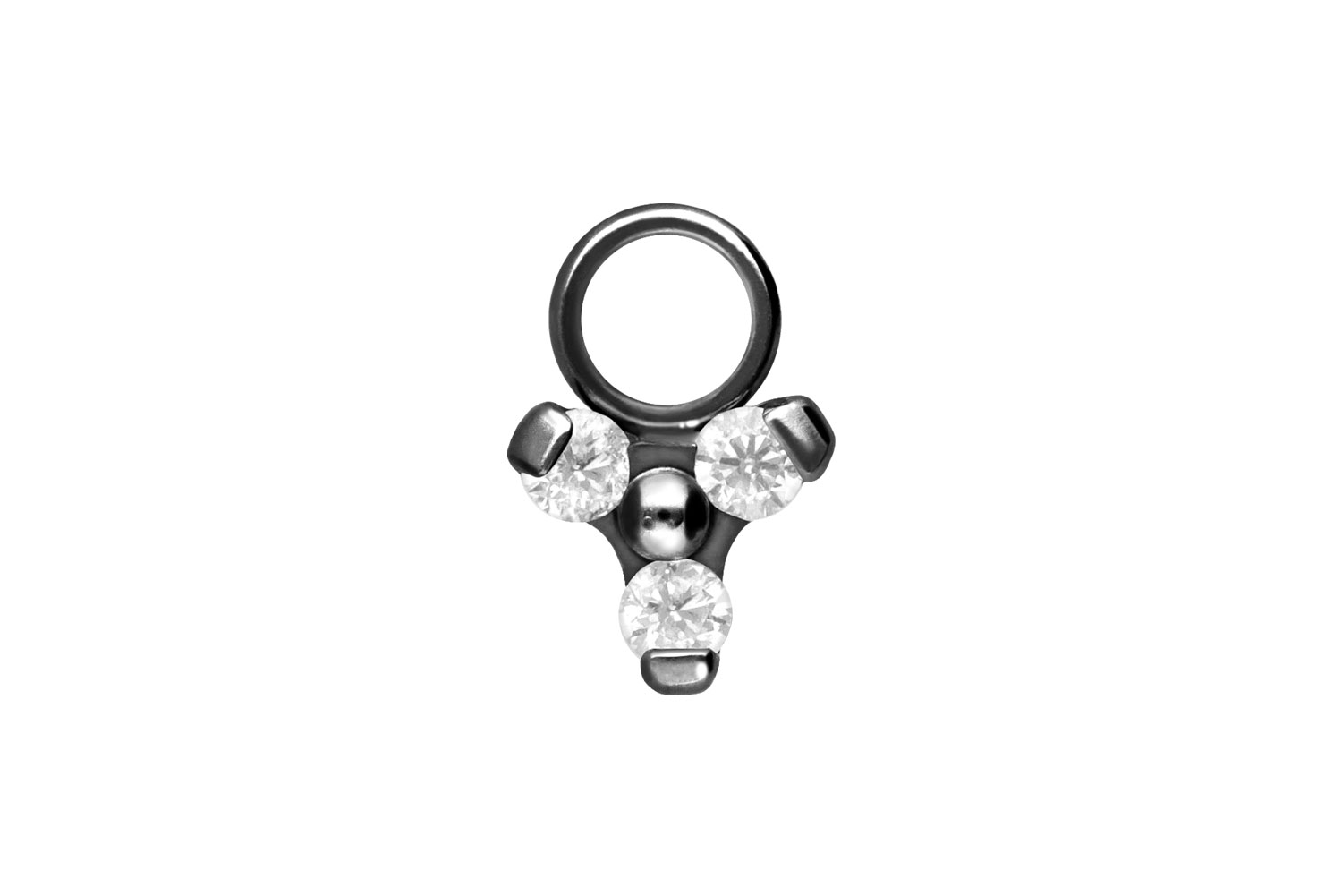 Titanium pendant for clickers CRYSTAL FLOWER