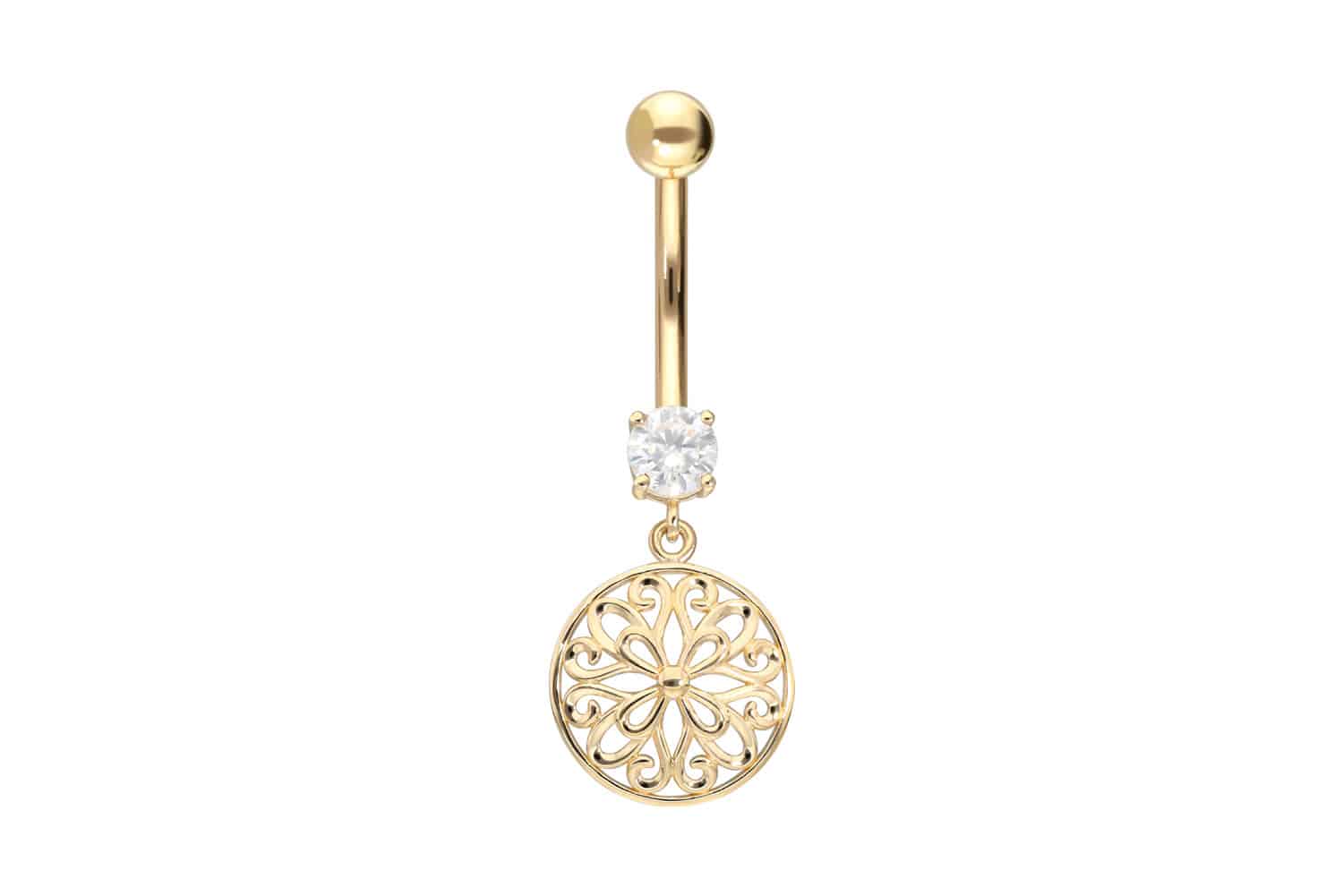 18 Karat Gold Bananabell MOISSANIT + MANDALA