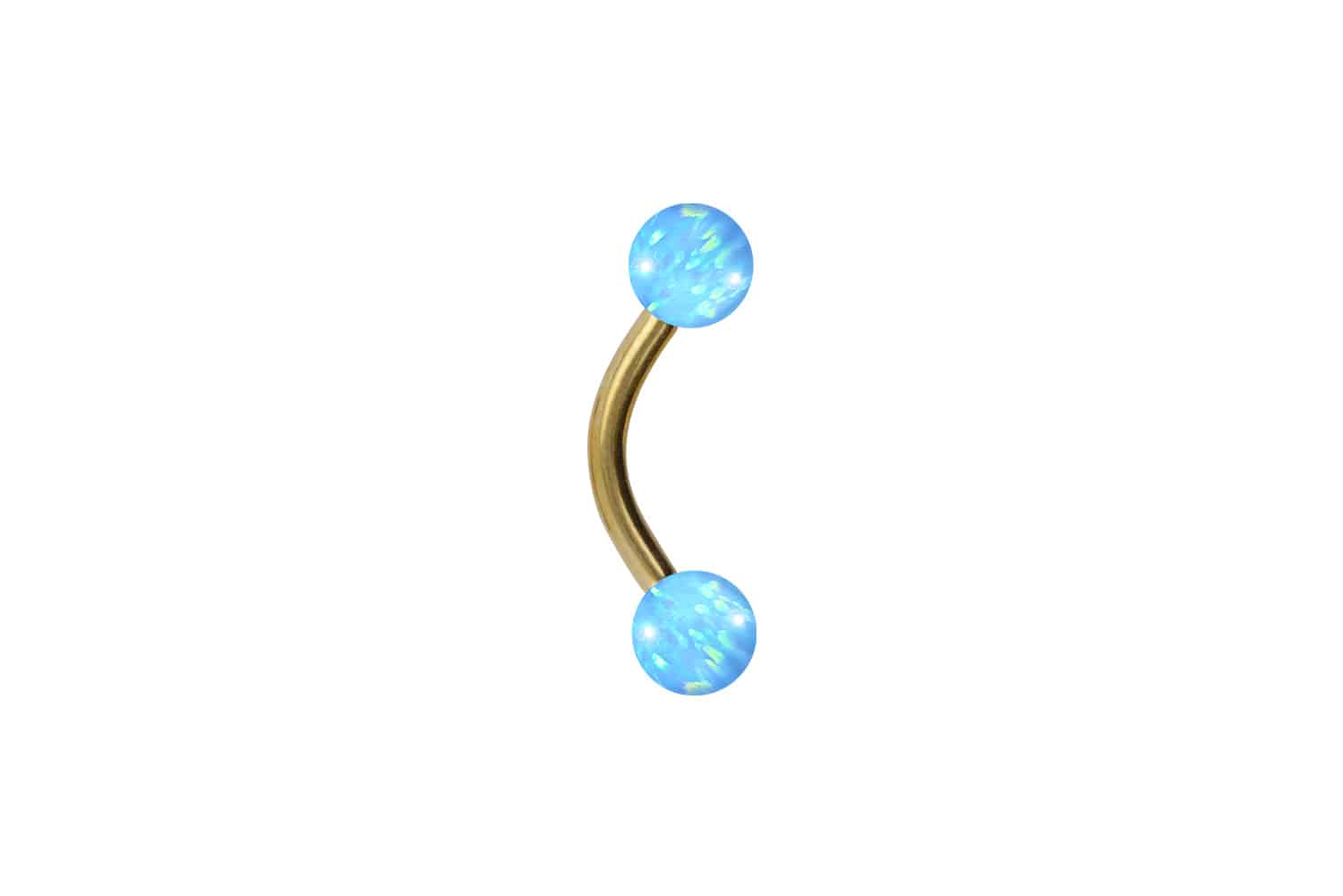 Surgical steel banana SYNTHETIC OPAL