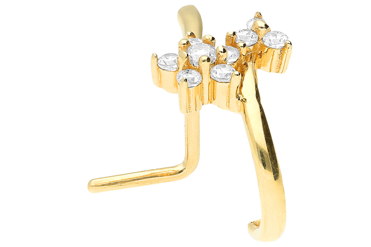 Chirurgenstahl Nasenstecker KRISTALLBLUME ++SALE++