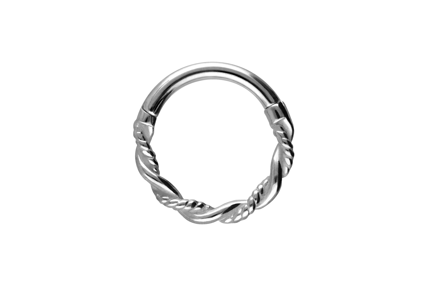 Surgical steel segment ring clicker TWISTED TWICE