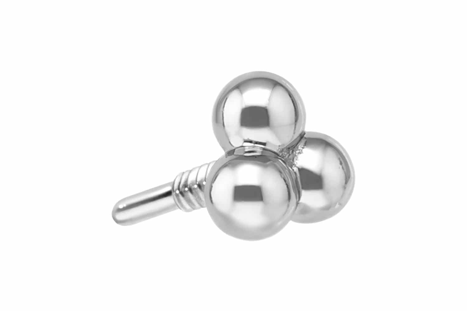 925 silver screw-in attachment with external thread 3 BALLS