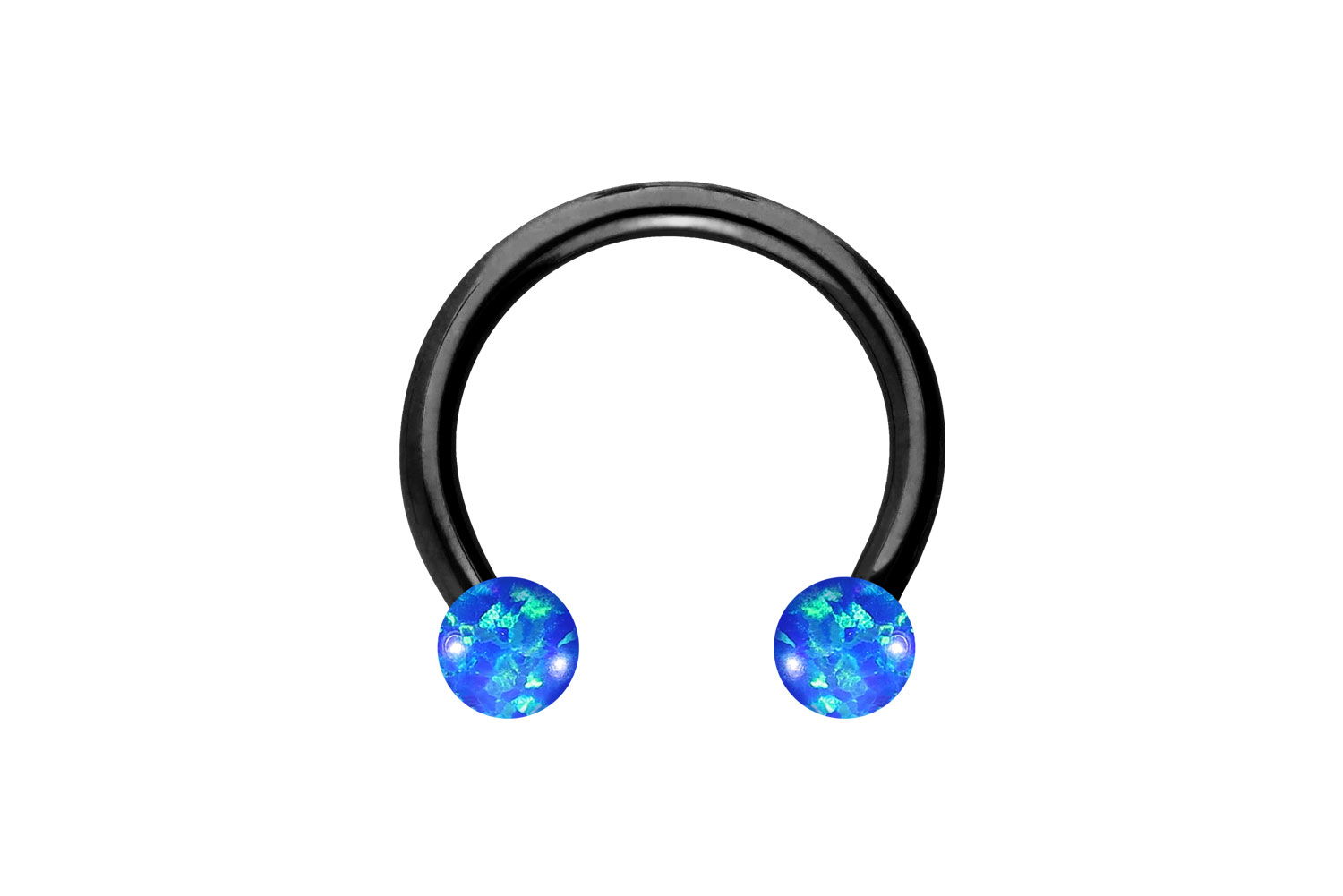 Surgical steel circular barbell SYNTHETIC OPALS