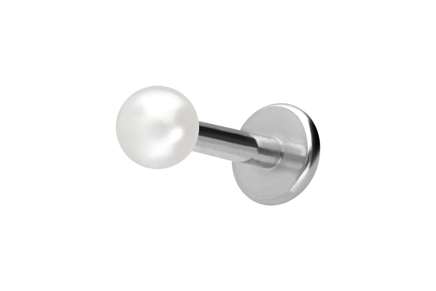 Titanium labret with internal thread SYNTHETIC PEARL